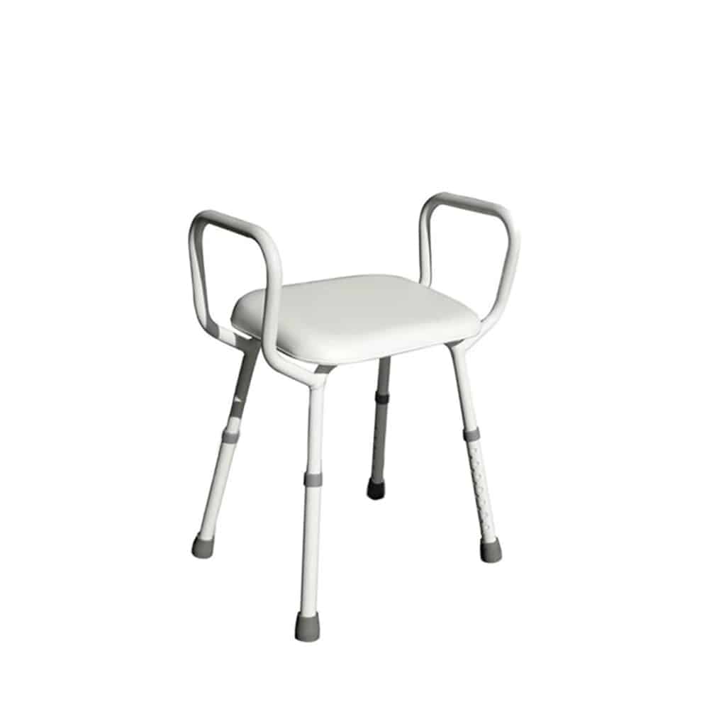 BetterLiving Aluminium Shower Stool with Padded Seat Patient Handling